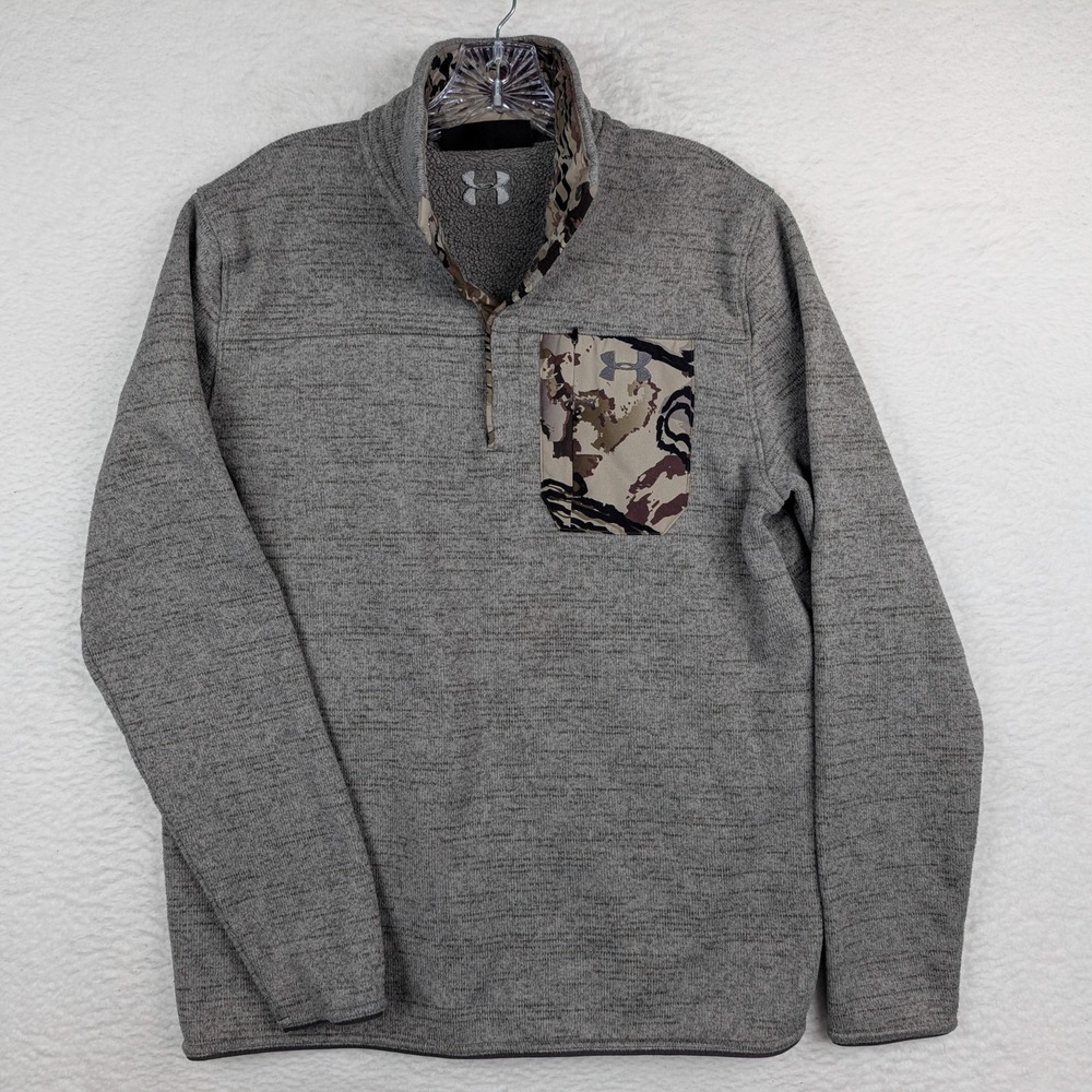 Under Armour Specialist Henley 2.0 Pullover Mens L Charcoal Ridge Reaper Camo